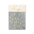 Adesivi per nail art olografici 3325 con motivi floreali bianchi traslucidi - to3325-Fiocco di Neve Bianco Laser Olografico