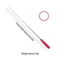 Zusammenbaubarer langer Katzenwedel mit rotem Griff, Länge 66,5 cm und leichtem 14g Gewicht - Roter Griff Schwarzer Stab Zweiteilig Ohne 3A-Schnalle