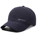 Men's navy blue quick-dry baseball cap with N logo and adjustable curved brim for sports - Adjustable / Navy Blue