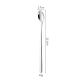 Elegant 304 stainless steel silver long handle spoon, length 22.3cm and width 2.7cm - Elegant Iced Pointed Spoon