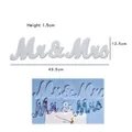 Mr & Mrs silicone mold set for resin with dried flower effect for wedding decor - Mr & Mrs