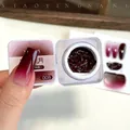 Deep burgundy nail stamping gel 008 for gradient art in small round jar container - Xijiangyue Paipaijiao 08