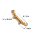 Goldener gewölbter Edelstahl-Verbinder für DIY-Schmuck mit mehreren Löchern 23x7mm - 23mm / Gold