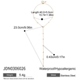 Detailed measurement guide for 18K gold Y-chain stainless steel waterproof necklace - JDN0306026-Thin Chain Y-Style