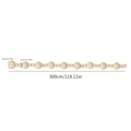 Detail view of 300cm Christmas wood bead garland showing 1cm and 2cm bead diameters - 3 Meters Wooden Beads / 1 Piece