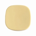Portable square beige makeup sponge for foundation application and makeup blending - Yellow
