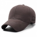 Dark brown twill cotton baseball cap with black letter embroidery and curved brim - Adjustable / Dark Brown