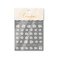Adesivi per nail art con fiori bianchi 3D con texture a rilievo per decorazione unghie - Stile Elegante con Fiori Bianchi in Rilievo(to1343)