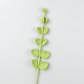 Handmade knitted green leaf stem craft flower for seasonal DIY creative decoration - Eucalyptus Leaves - Bud Green (medium Green)