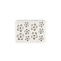 White silicone mold for DIY flower fondant cake decorations and chocolate crafting - Style 1 Rectangular Flower Array / Gray