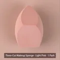 Large light pink triple-cut beauty sponge for makeup with soft high-density material - Giant 3-Cut Sponge-Dusty Rose-1PC
