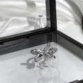 Detailed macro view of a silver dragonfly ring with sparkling crystals in a jewelry box - Silver Dragonfly Rhinestone Style (12)