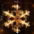 Warm white snowflake LED hanging light, 16x19cm festive decoration for windows - Snowflake