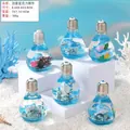 Creative marine theme liquid hourglass bulb toy with dolphin coral and blue oil drops - Bulb Shape Dolphin Style (SY128)