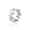 Adjustable silver butterfly ring in stainless steel with open design for men and women - Adjustable Open / Silver