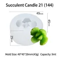 Stampo in silicone a forma di pianta succulenta per candele fai da te, 49x45x29mm - Candela succulenta 21 (144)