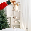 Christmas bell ornament with champagne bow and glitter leaves, 65cm festive door decor - Champagne Gold Large Bell