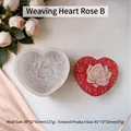 Braided heart rose silicone candle mold for DIY Valentine's gift making, model ZL-905 - Woven Heart Rose B ZL-905