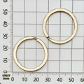 Golden 30mm iron split key ring with chain DIY accessory shown against a scale ruler - 30MM / No Chain / KC Gold