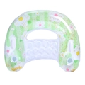 U-shaped pool float with green stripes, pink floral print and sparkling gold glitter - U-Shaped Water Lounger / Sparkle Lime Floral U-Shaped Float