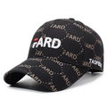 Casquette de baseball noire avec broderie FARD en 3D et motif imprimé intégral - Réglable / Noir