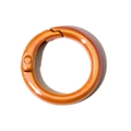 Orange metallic round spring gate ring connector for DIY keychain and crafts - Orange