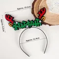 Christmas reindeer antler headband with Merry Christmas text for cake and party decor - Headband Red Antlers
