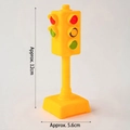 Miniature yellow traffic light toy for cake decoration and miniature scenes, 12cm height - Yellow Plastic Traffic Light