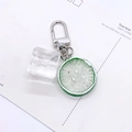 Creative realistic green lemon slice and ice cube keychain for bag decoration - Green Lime Slice + Ice Cube