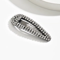 Minimalist gold-tone teardrop BB clip encrusted with sparkling clear rhinestones - 6cm / Black