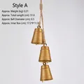 Campane di Natale vintage in metallo con corda di canapa, decoro rustico da 51 cm - Campanaccio Stile A