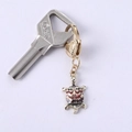 Hip hop turtle alloy keychain with colorful enamel details on a white background - Black Turtle