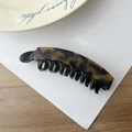 French tortoise shell banana hair clip with black comb teeth for thick hair - Medium / Medium Tortoiseshell