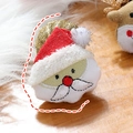 Cute Santa Claus plush brooch with red sequins for Christmas bag decoration - Little Red Hat Santa - No Brooch (Patch)