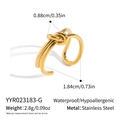 Wasserdichter goldener Edelstahlring mit Doppelknoten Design und Antiallergie-Schutz - Gold Doppel-Knoten-Stil (YYR023183-G)