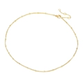 Collar minimalista de acero inoxidable chapado en oro con cuentas y cierre de mosquetón - Dorado