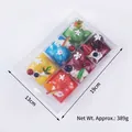 Lot de 6 cupcakes artificiels en PU colorés avec crème et baies en boîte transparente - Boîte de Gâteaux Carrés à la Glace (XMB-26)