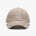 Casquette de baseball en coton kaki réglable avec broderie de lettres blanches rétro - Réglable / Kaki