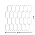 Witte zeshoekige mozaïek zelfklevende PVC muursticker afmeting 30x30cm - 1504-Witte Zeshoek / Standaard Kleeflaag 30*30CM