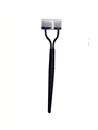 Professional black eyelash separator with protective cap and fine steel teeth - Single Head Foldable Steel Tooth Comb Style / Black