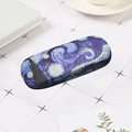 Portable Van Gogh Starry Night patterned hard shell PU leather eyeglasses case - The Starry Night