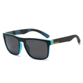 Polarized sport sunglasses in matte black and blue frame for men's driving outdoor - Matte Black Blue Frame Grey Lens