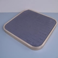 Champagne gold jewelry display tray with dark gray velvet slots for rings and earrings - 29.5x29.5cm 92-Slot Ring Tray-Grey