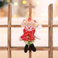Charming Christmas snowman hanging doll with red knit hat and sequined scarf decoration - Burlap Doll Snowman