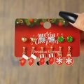 6-pair set of Christmas earrings with red socks, gloves, and festive studs on gold metal - E1173-1 (6 Pairs Christmas Set)