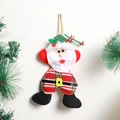 Babbo Natale pendente in tessuto rosso e bianco per decorazioni dell'albero di Natale - Babbo Natale a Quadri