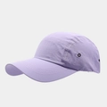 Detail of light purple baseball cap with textured quick-dry fabric and metal eyelets - Light Purple