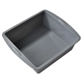 Stampo per torta quadrato grigio in metallo con rivestimento antiaderente e manici - Quadrato Grigio