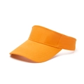 Classic orange fabric visor sun hat for sports and sun protection with stitched brim - Adult / Orange