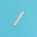 Colgante rectangular de acero inoxidable plateado para collares y llaveros de bricolaje - Color Acero